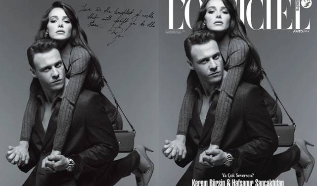 Hafsanur Sancaktutan ve Kerem Bürsin dergide kapak oldular