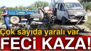 Tarım işçileri kaza yaptı: 12 yaralı