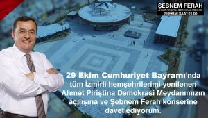 Narlıdere’nin meydanı 29 Ekim’de açılıyor