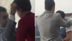 Skandal görüntüler! Müdür yardımcısı öğrencileri dövdü