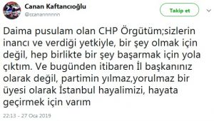 İstanbul İl Başkanı İstifa Etti...