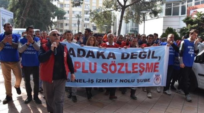 Bornova Belediyesi İşçileri Grev İlanı Astı