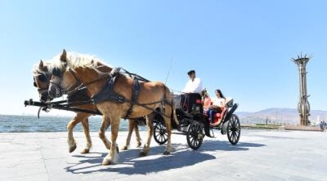 Kordon'a "elektrikli faytonlar" geliyor