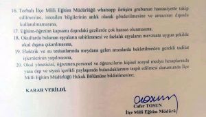 Milli Eğitim Müdürlüğünün ‘fişleme’ kararı TBMM gündeminde!