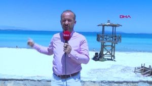 Çeşme Ilıca Plajı'nda şemsiye ve şezlonglar kaldırıldı