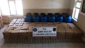 Karaburun'da 1990 litre sahte şarap ele geçirildi