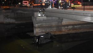 Konak'ta kaza... 10 metre yüksekten dereye uçtu!