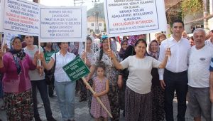 Halk karşı çıktı bilgilendirme toplantısı yapılamadı! Menderes'te mermer ocağına karşı eylem!