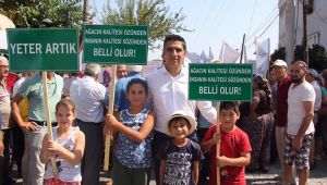 Menderesliler mermer ocağı istemiyoruz dedi