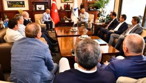 Ticaret Odası Başkanları Başkan Soyer'e destek ziyaretinde bulundu