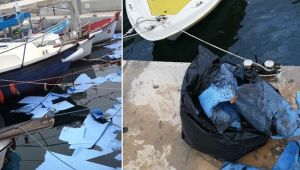 Aliağa'nın denizini petrol kapladı