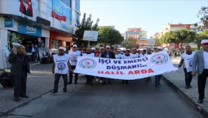 Gaziemir'de sendika çalışanlarından eylem