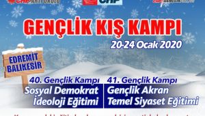 CHP Gençlik Kış Kampı başvuruları başladı
