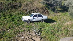 30 metreden uçtu, kazayı hafif yaralı atlattı