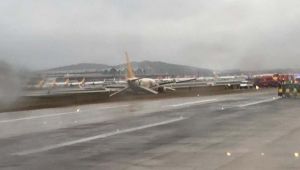İstanbul Sabiha Gökçen'de uçak pistten çıktı!