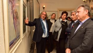 Sanatçı Canip Taşkıran’ın suluboya resimleri Bornova’da sergileniyor