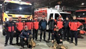  İtfaiyenin arama köpekleri hayat kurtarıyor