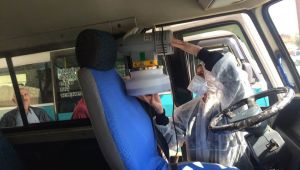 Ödemişte ticari araçlar ilaçlanıyor