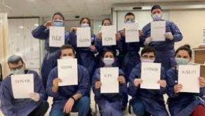 Ülkenin dört bir yanından sağlık çalışanlarına alkışlı destek