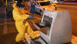 Buca’daki konteynerlere “koronavirüs” önlemi