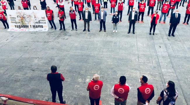 Genel-İş'ten sosyal mesafeli 1 Mayıs kutlaması! "Üreten biziz! İtiraz ediyoruz!"