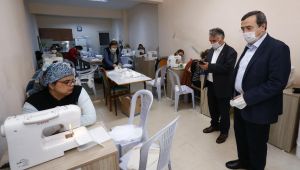 Konak Belediyesi maske üretimine başladı! Belediye çalışanları ve sağlıkçılar için 40 bin maske!