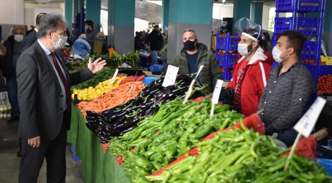 Tüm pazarlar açıldı, Başkan İduğ denetime çıktı