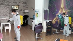 Balçova'da berber ve kuaförlerin İhtiyaçları karşılanıyor