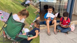 İZELMAN,  gençlerin ardından çocukları unutmadı... Miniklere izin günlerinde 10 bin kitap dağıtıldı