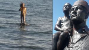 Türkiye'nin ilk ve tek Ali Rıza Efendi heykeli Körfez'de inci gibi parlıyor