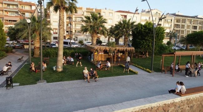 Başkan Kırgöz'den 75. Yıl Parkına Özel Palmiye Kafe