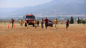 "Ateş savaşçıları" güne sporla başlıyor