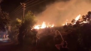 İzmir'de yerleşim yerlerine yakın noktada meydana gelen yangın kontrol altına alındı