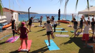Karaburun’da denize nazır pilates