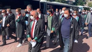 Meclis'e girişi engellenen baro başkanları ve avukatların adliyeye yürümesine de engel