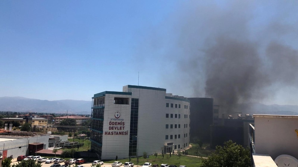 Ödemiş Devlet Hastanesinde yangın