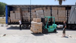 Türkiye'den KKTC'ye 3 tır tıbbi malzeme yardımı