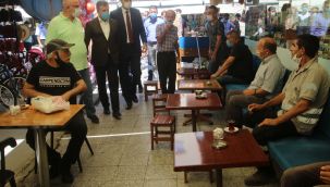 Başkan Sandal'dan 'Sosyal mesafe ve maske' denetimi