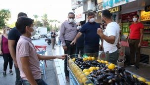Başkan Tugay’dan sahada Covid-19 denetimi