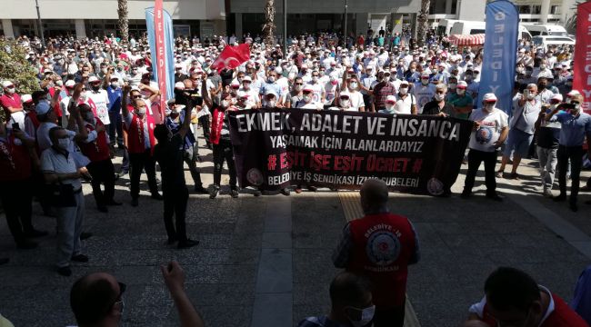 Büyükşehir'de işçilerden