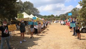 Güzelbahçe'de Go-Kart pisti protestosu devam ediyor