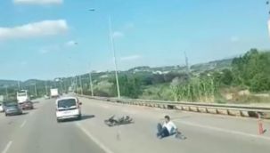 Trafikte korku dolu anlar: Son anda ölümden böyle döndü!