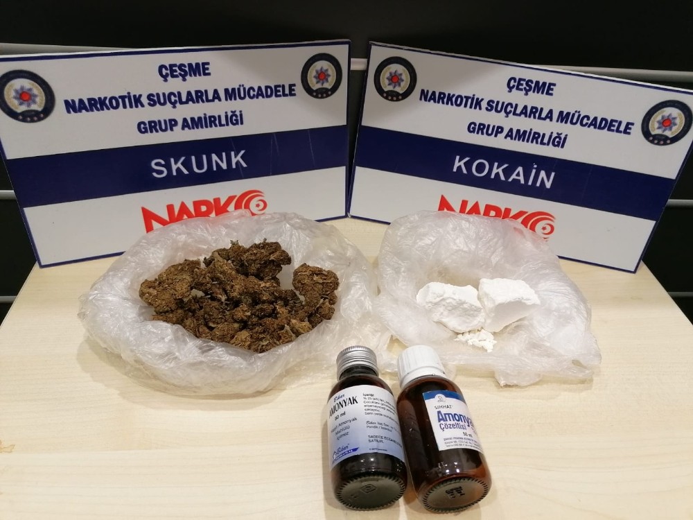 Uyuşturucu satmak için Çeşme'ye geldiği belirlenen şahıs tutuklandı