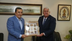 Başkan Batur’a İESOB Başkanı Mutlu'dan pandemi teşekkürü