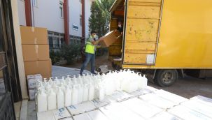 Buca Belediyesi'nden öğrencilerin sağlığı için 100 tonluk hijyen desteği