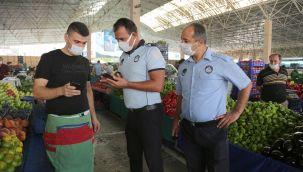 Gaziemir pazarlarında HES kodu denetimi