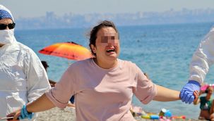 Karantinayı delip sahilde ortalığı birbirine katan kadının koronavirüs testi pozitif çıktı