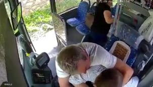 'Maske tak, kart bas' diyen şoförü yumrukladı