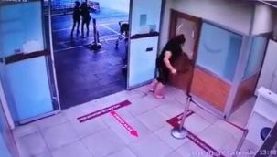 Maske takmak istemeyen kadın hastaneyi birbirine kattı