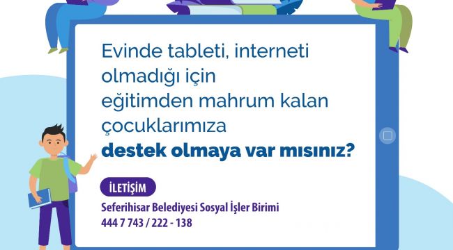 Seferihisar’dan öğrenciler için tablet seferberliği